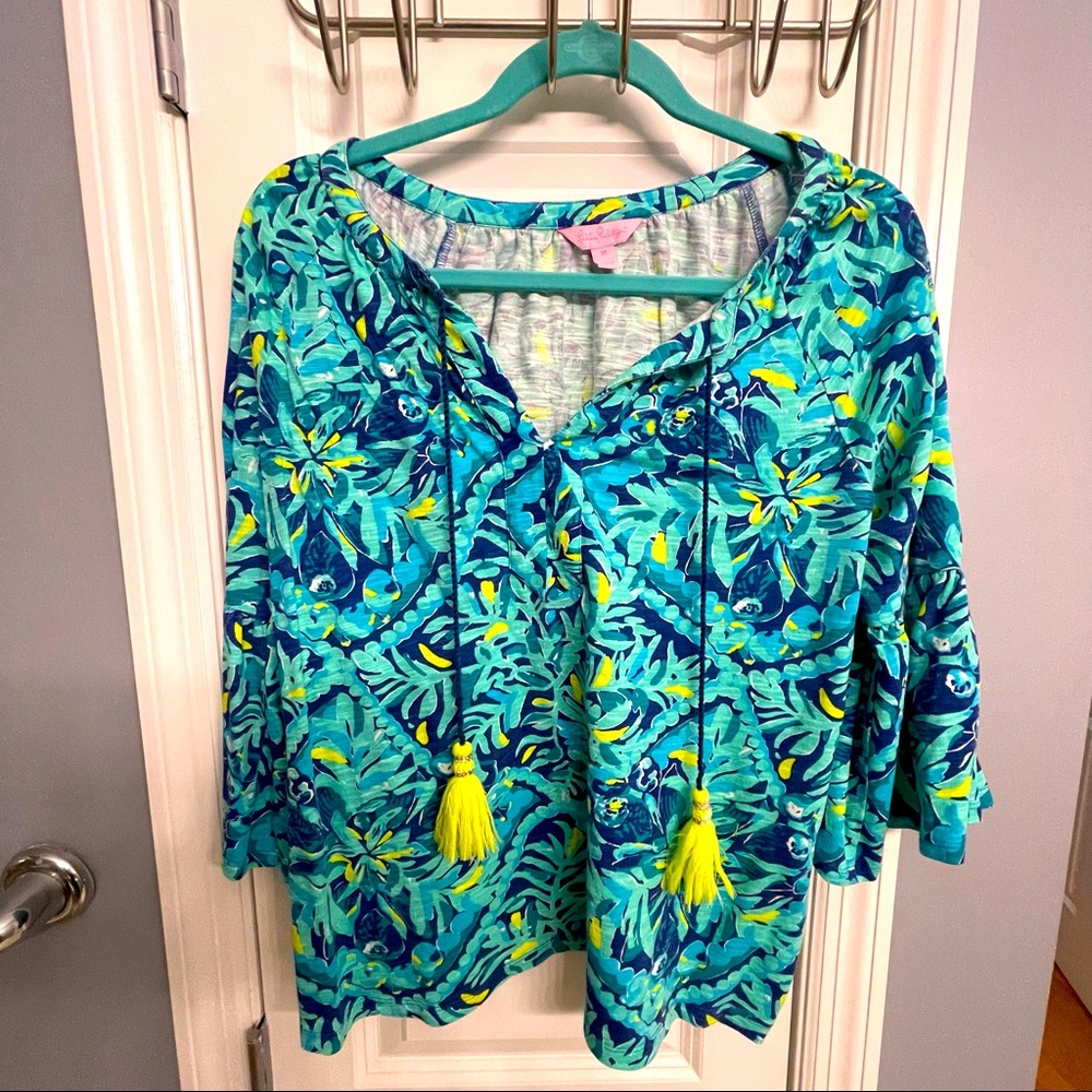 Lilly Pulitzer blue/turquoise top
